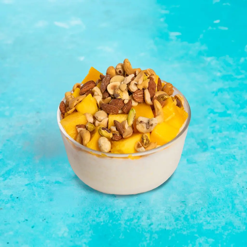 Mango Rice Pudding with Nuts